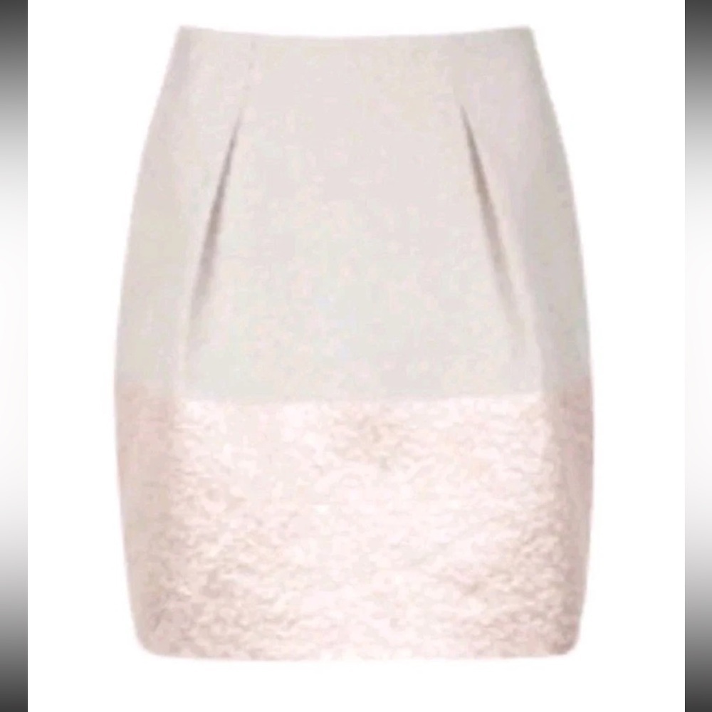 NWOT Ted Baker Cream and Pink Skirt - Picture 2 of 12